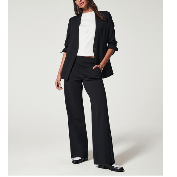 SPANX Perfect Collarless Blazer in Classic Black - Picture 1 of 14